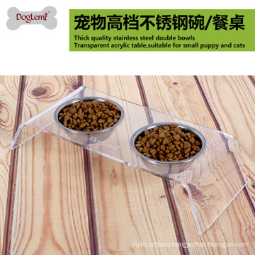 wholesale High Quality Dog Bowls With Stand Stainless Steel Pet Bowl